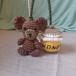Bear + Honey Jar Hanging Decoration